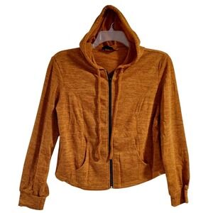 ChicMe Womens Burnt Orange Marl Full Zip Hoodie Medium Rust